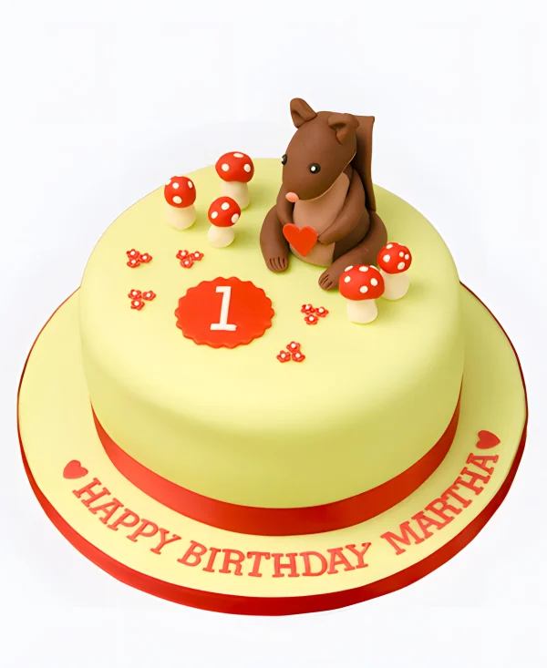 Торт Хвостик  с цифрой Фото